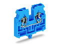 2-conductor terminal block; suitable for Ex i applications; without push-buttons; with snap-in mounting foot; for plate thickness 0.6 - 1.2 mm; Fixing hole 3.5 mm ; 2.5 mm; CAGE CLAMP; 2,50 mm; blue