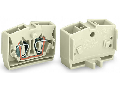 2-conductor end terminal block; suitable for Ex e II applications; without push-buttons; with fixing flange; for screw or similar mounting types; Fixing hole 3.2 mm ; 2.5 mm; CAGE CLAMP; 2,50 mm; light gray