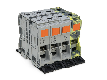 Three phase set; with 185 mm² high-current terminal block; with fixing flanges; copper; 185 mm²; POWER CAGE CLAMP; 185,00 mm²; multicoloured