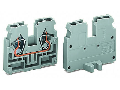 2-conductor end terminal block; without push-buttons; with fixing flange M4; for screw or similar mounting types; Fixing hole 4.2 mm ; 2.5 mm; CAGE CLAMP; 2,50 mm; light gray