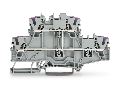 Double-deck terminal block; 4-conductor through terminal block; L; without marker carrier; suitable for Ex e II applications; internal commoning; conductor entry with violet marking; for DIN-rail 35 x 15 and 35 x 7.5; 2.5 mm; Push-in CAGE CLAMP; 2,