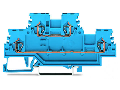 Double-deck terminal block; Through/through terminal block; N/N; suitable for Ex i applications; for DIN-rail 35 x 15 and 35 x 7.5; 1.5 mm²; CAGE CLAMP®; 1,50 mm²; blue