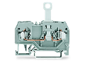 2-conductor disconnect terminal block; for DIN-rail 35 x 15 and 35 x 7.5; 2.5 mm²; CAGE CLAMP®; 2,50 mm²; orange