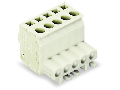 1-conductor female plug; angled; 100% protected against mismating; 2.5 mm²; Pin spacing 5 mm; 7-pole; 2,50 mm²; light gray