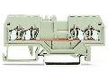 4-conductor through terminal block; 1.5 mm²; suitable for Ex e II applications; center marking; for DIN-rail 35 x 15 and 35 x 7.5; CAGE CLAMP®; 1,50 mm²; light gray