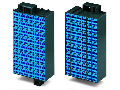 Matrix patchboard; 48-pole; Marking 1-48; suitable for Ex i applications; Color of modules: blue; Module marking, side 1 and 2 vertical; 1,50 mm; dark gray