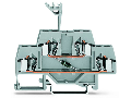 Component terminal block; double-deck; with diode 1N4007; Anode, bottom; for DIN-rail 35 x 15 and 35 x 7.5; 4 mm; CAGE CLAMP; 4,00 mm; gray