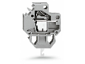 Feedthrough terminal block; Conductor/solder/crimp quick disconnect terminal; Plate thickness: 1.5 mm; 4 mm; Pin spacing 6 mm; 1-pole; CAGE CLAMP; 4,00 mm; gray