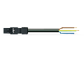 pre-assembled connecting cable; Eca; Plug/open-ended; 3-pole; Cod. A; H05VV-F 3G 1.5 mm; 3 m; 1,50 mm; black