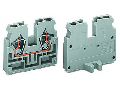 2-conductor end terminal block; suitable for Ex i applications; without push-buttons; with fixing flange M4; for screw or similar mounting types; Fixing hole 4.2 mm ; 2.5 mm; CAGE CLAMP; 2,50 mm; blue