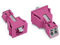 Snap-in plug; 2-pole; Cod. B; 1,50 mm²; pink