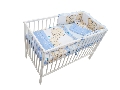 Lenjerie MyKids Teddy Friends Albastru 4 Piese M1 120x60