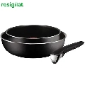 Resigilat: Set wok + cratita 24 cm Tefal Ingenio Essential, maner detasabil