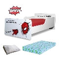 Pachet Promo Pat Baieti 2-8 ani Start Spiderman, saltea 140x70x12 cm cu lana si husa impermeabila incluse- PC-PCH-PRO-STR-SPM-70