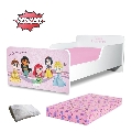 Pat copii little princesses 2-8 ani + saltea 140x70x12 cm + husa impermeabila - PC-PCH-PRO-STR-LPR-70