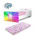 Pat Fete Start Rainbow Unicorn 2-8 ani, include saltea cu lana 140x70cm- PC-P-MOK-RUNC-70