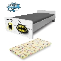 Pat de baieti 2-8 ani Economic Batman, cu saltea din lana 140x70 cm inclusa PC-P-MK-ECO-BTM-70