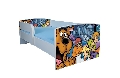 Pat 2-12 ani unisex cu Scooby Doo cu sertar si saltea inclusa 160x80 cm ptv1661