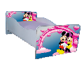 Pat fetite 2-6 ani Mickey si Minnie 130x60 cm, cu sertar ptv3468