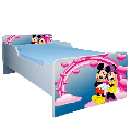 Pat baieti 2-6 ani Mickey si Minnie 130x60 cm cu sertar ptv3335