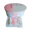 Pachet trusou botez si cutie trusou personalizata pentru Fete, decor dantela Roz Denikos® 219 NKO1775