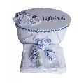 Set cutie pentru trusou personalizata si trusou de botez Denikos® 230 cu decor traditional albastru Baietel - NKO1786