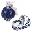 Trusou botez in landou plus lumanare botez personalizata decor Bleumarin Baieti Denikos® 806 NKO5235