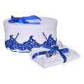 Pachet trusou botez si cutie trusou cu decor elegant Albastru pentru Baieti Denikos® 846 NKO5275