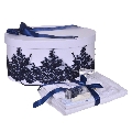 Set trusou botez pentru baietel si cutie trusou cu decor elegant Bleumarin Denikos® 850 NKO5279