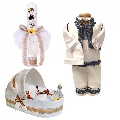 Set botez traditional trusou botez landou cu lumanare si costum national baiat Denikos® 962 NIK5391