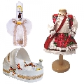 Set traditional lumanare botez cu trusou botez landou si costum traditional pentru Fetita Denikos® 982 NIK5411