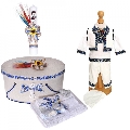 Set trusou botez si cutie trusou cu lumanare si costum national Baieti Denikos® C9088 NIK5461