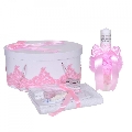 Pachet trusou lumanare cu mesaj si cutie trusou Fete decor dantela lata Roz Denikos C1127 NKO5805