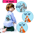 Set Stickere Fotografii Bebelusi My First - Baby Milestone Stickers pentru baieti 15 cm diametru