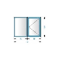 Tamplarie PVC 2 canate 1 fix 1 mobil